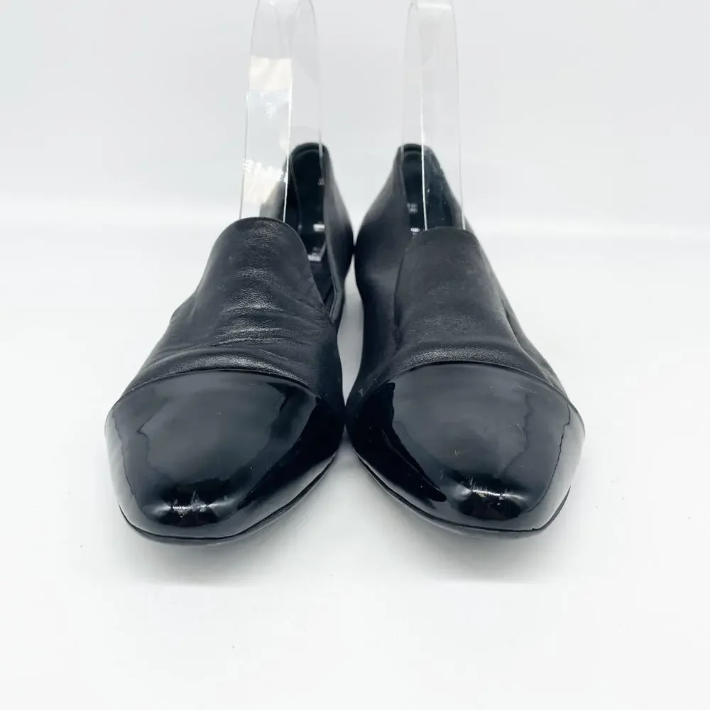 AGL Attilio Giusti Leombruni Black Naomi Cap Toe Ballet Flat Size EU 36.5 US 6.5